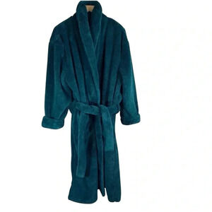 2/$30 Alexander Del Rossa Size L/XL Robe Plush Comfy Teal Spa Sleepwear